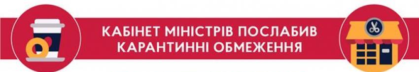 ПЕРШИЙ ЕТАП ВИХОДУ ІЗ КАРАНТИНУ
